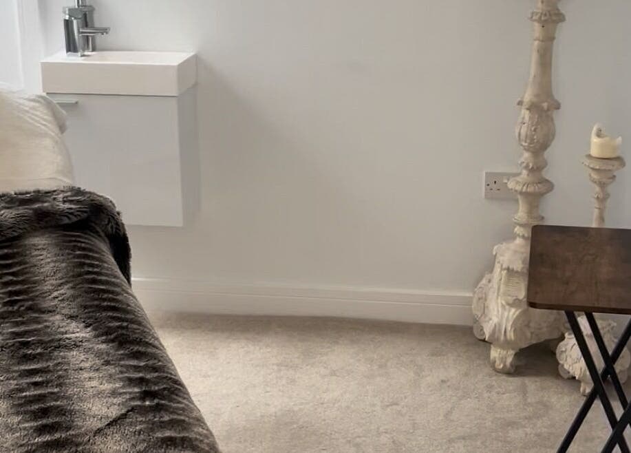 Tranquil therapy room at Sculpt Labs - Nantwich, Burland, England, GB with elegant decor.