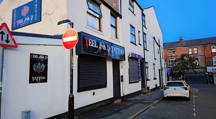 Street view of Teel Ink'd Tattoo frontage in Rochdale, England, GB, showcasing the venue exterior.