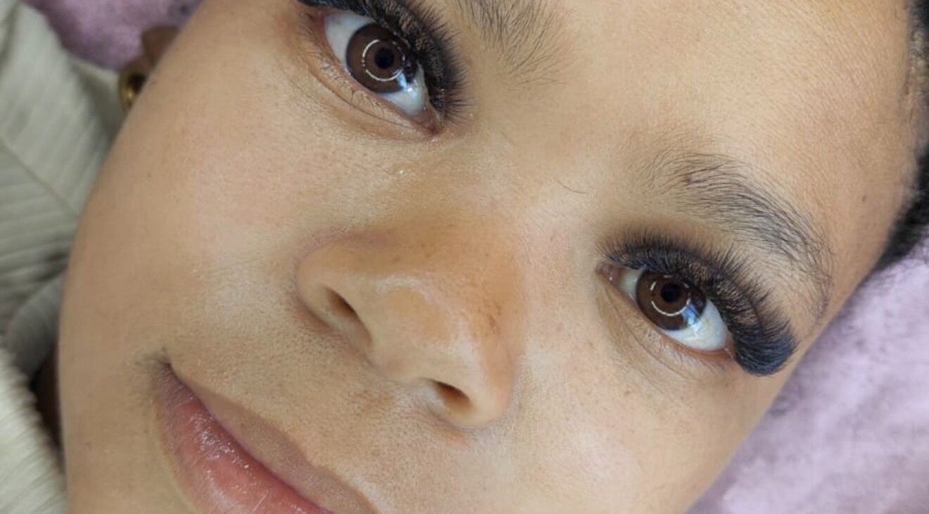 Close-up of a woman's lashes at Oriola Haven, Sandton, Gauteng, ZA.