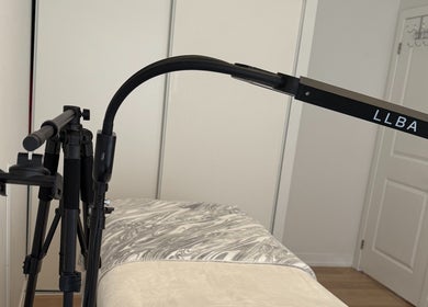 LLBA lamp and tripod at Winked Studio, Toronto, Ontario, CA offering precision lash services.