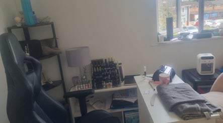 Welcoming beauty corner at 9 homemead cm2 8sn, Chelmsford, England, GB, featuring nail polish and a cozy chair.
