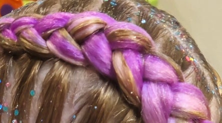 Colorful braid with glitter styling at Braidsbylisaah, True Fairies, Croydon, Melbourne, Victoria, AU.