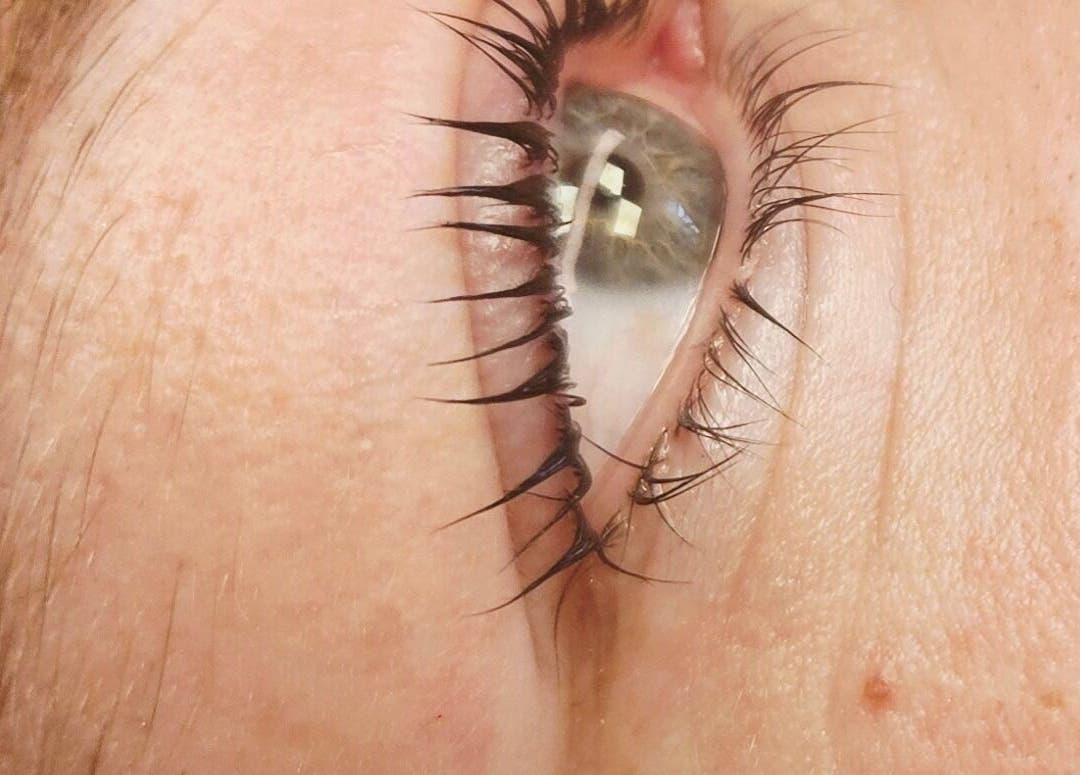 Close-up of beautifully curled lashes at LMT Beauty By Lauren, Chichester, England, GB.