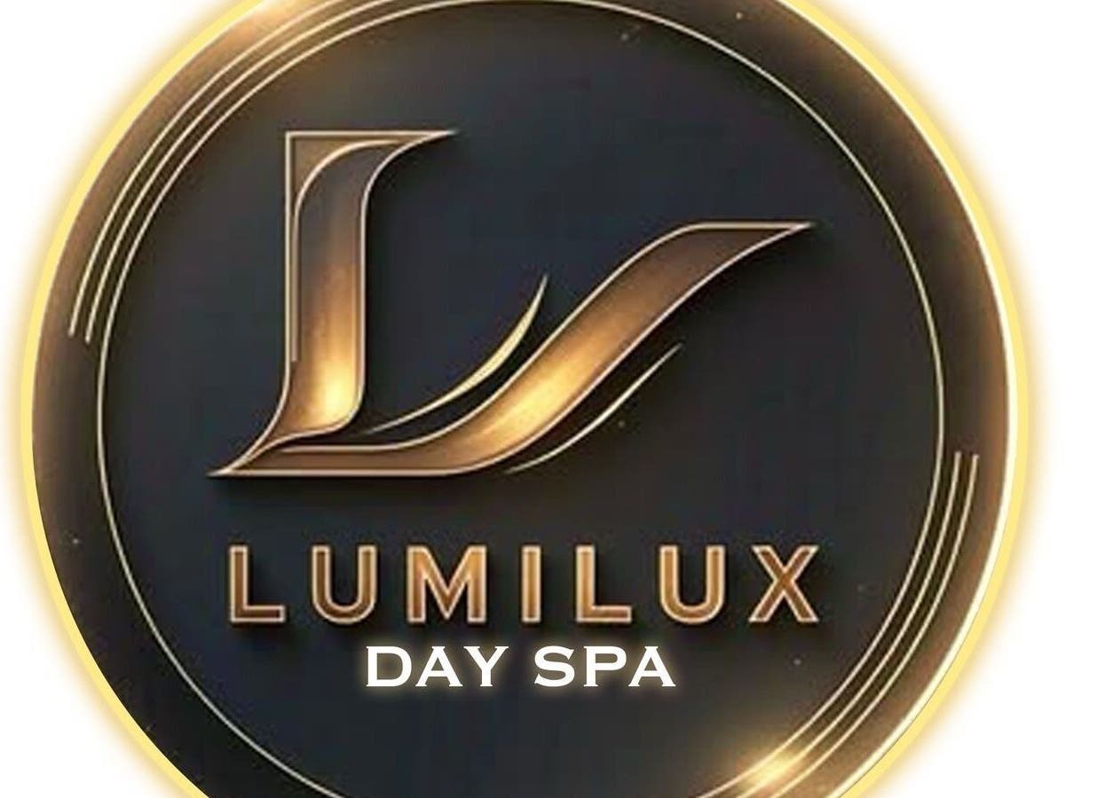 Golden logo of LumiLux_Dayspa in Linstead, St. Catherine Parish, JM showcasing elegance.