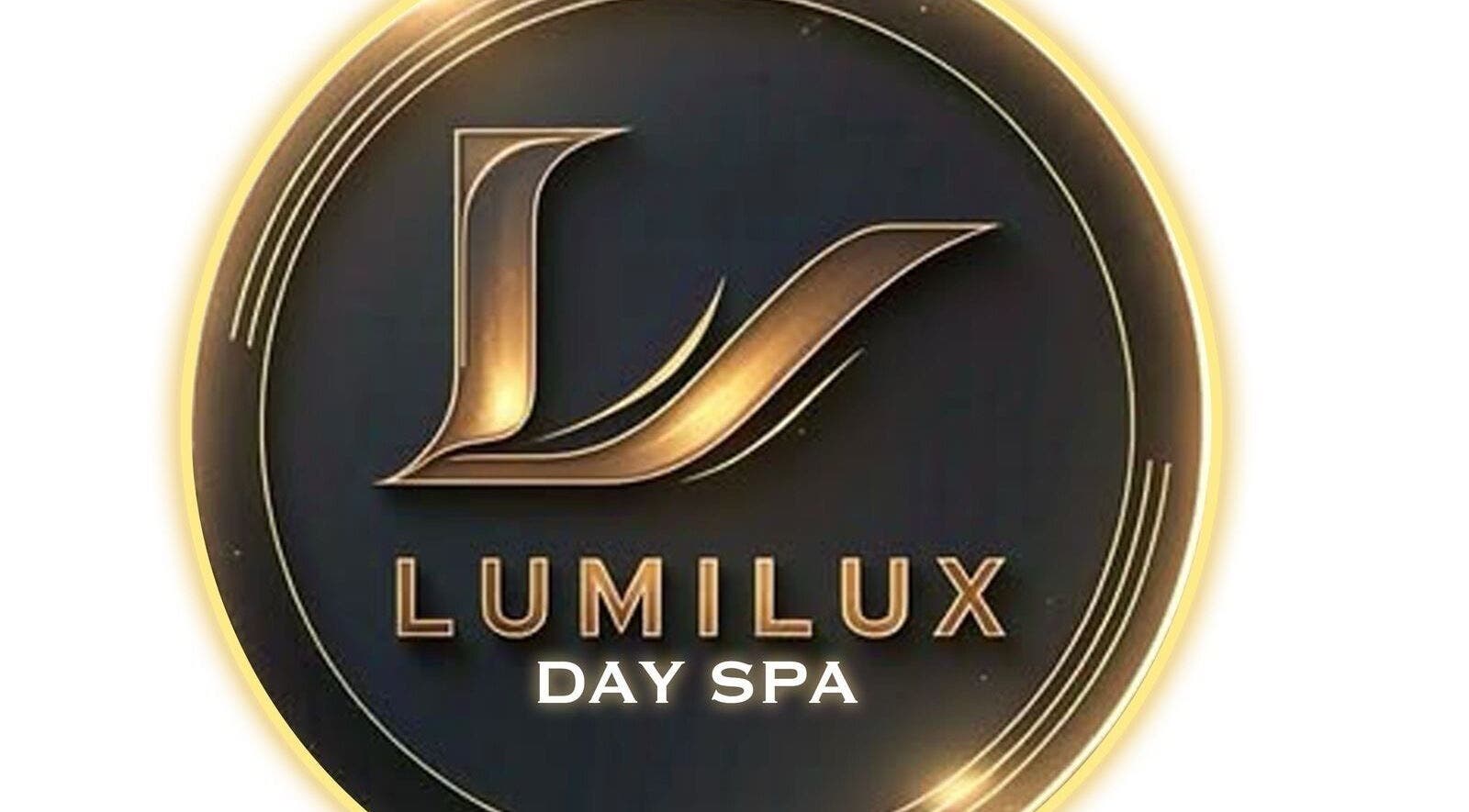 Golden logo of LumiLux_Dayspa in Linstead, St. Catherine Parish, JM showcasing elegance.