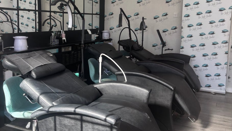 Relaxing treatment chairs at The Lash Studio NE, Jarrow, England, GB, offering premium beauty services.