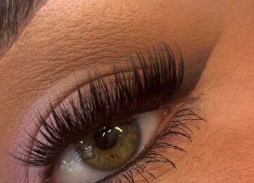 Close-up of eyelash extensions at The Lash Studio NE, Jarrow, England, GB showcasing detailed lash work.