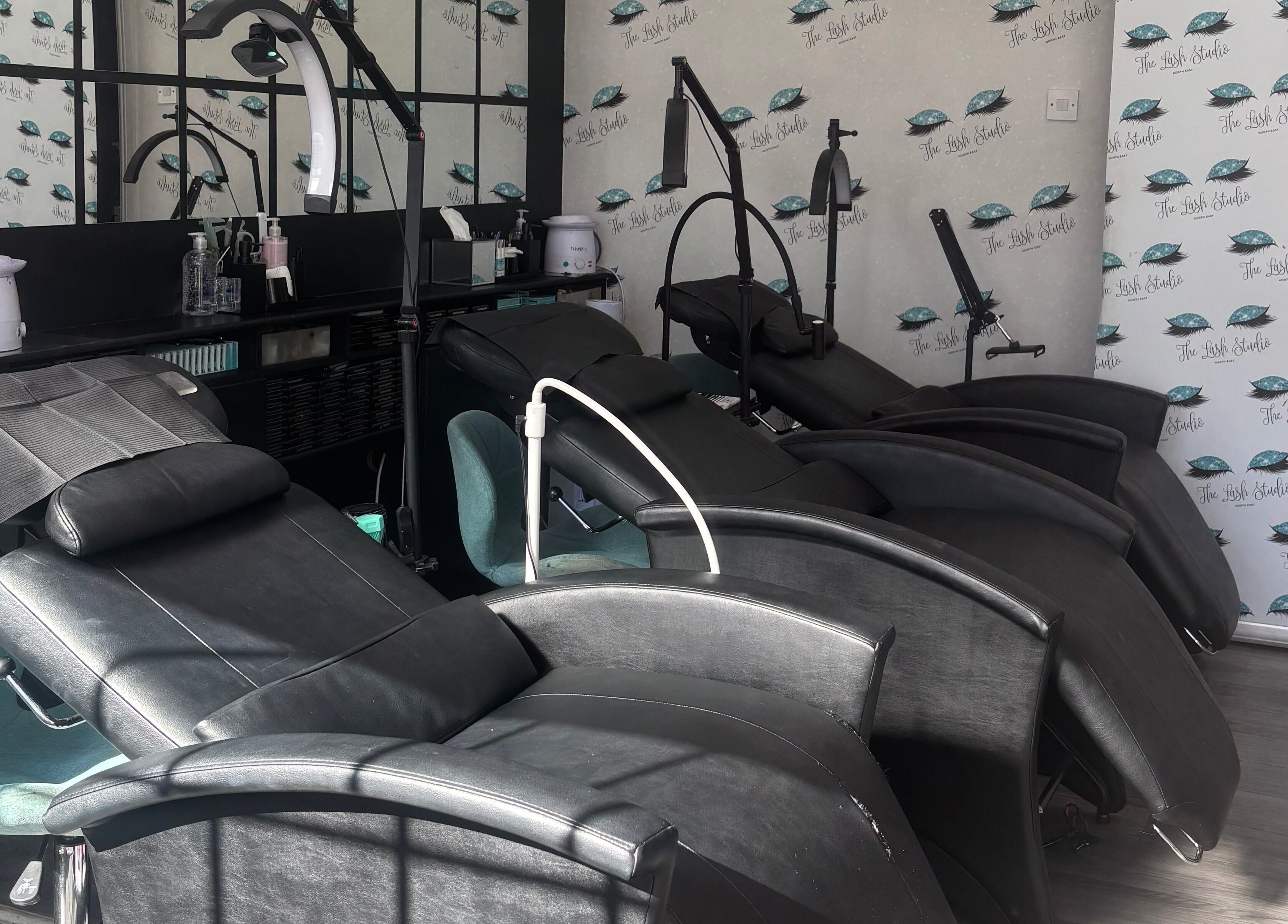 Stylish treatment chairs at The Lash Studio NE in Jarrow, England, GB, ready for luxury beauty services.