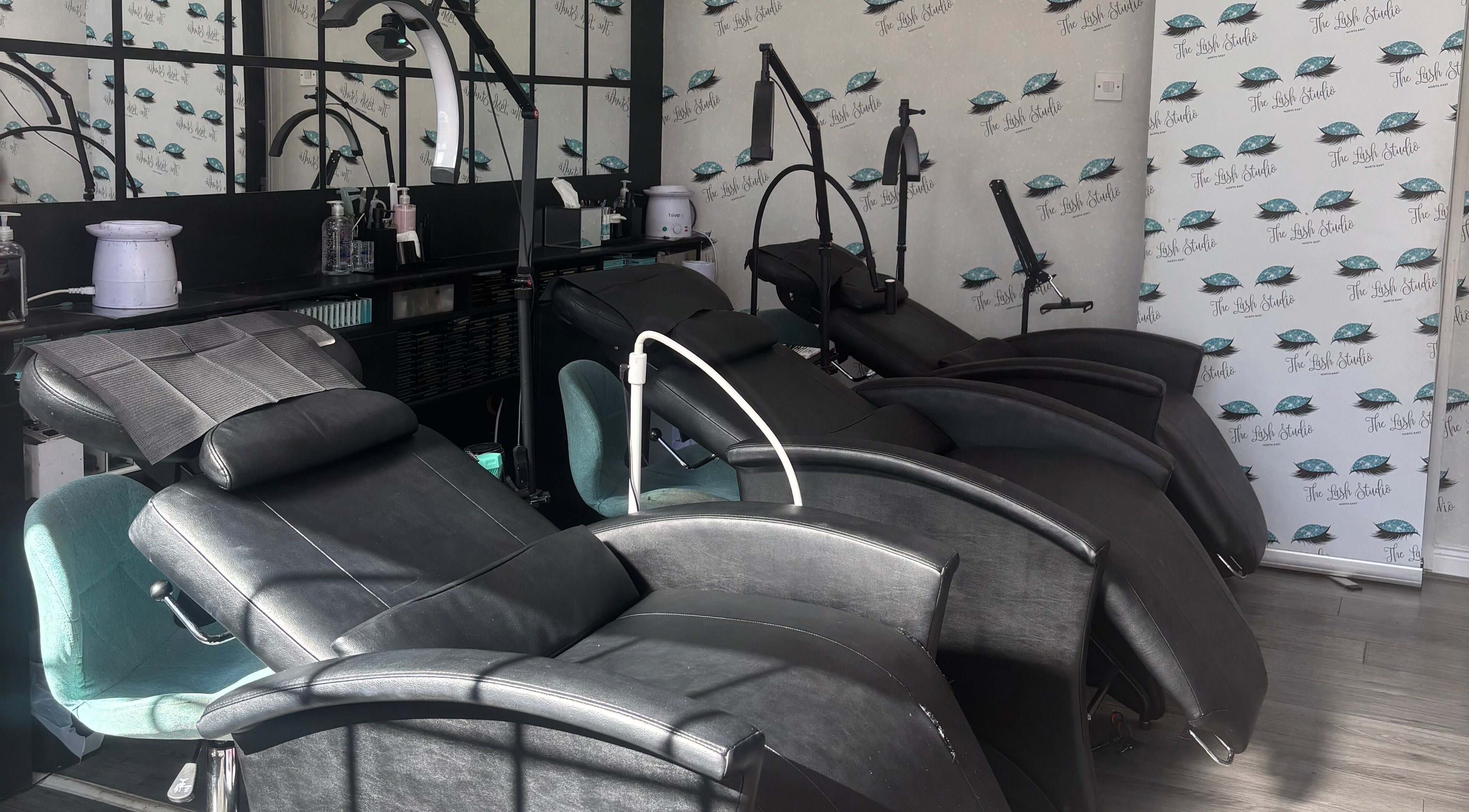 Stylish treatment chairs at The Lash Studio NE in Jarrow, England, GB, ready for luxury beauty services.