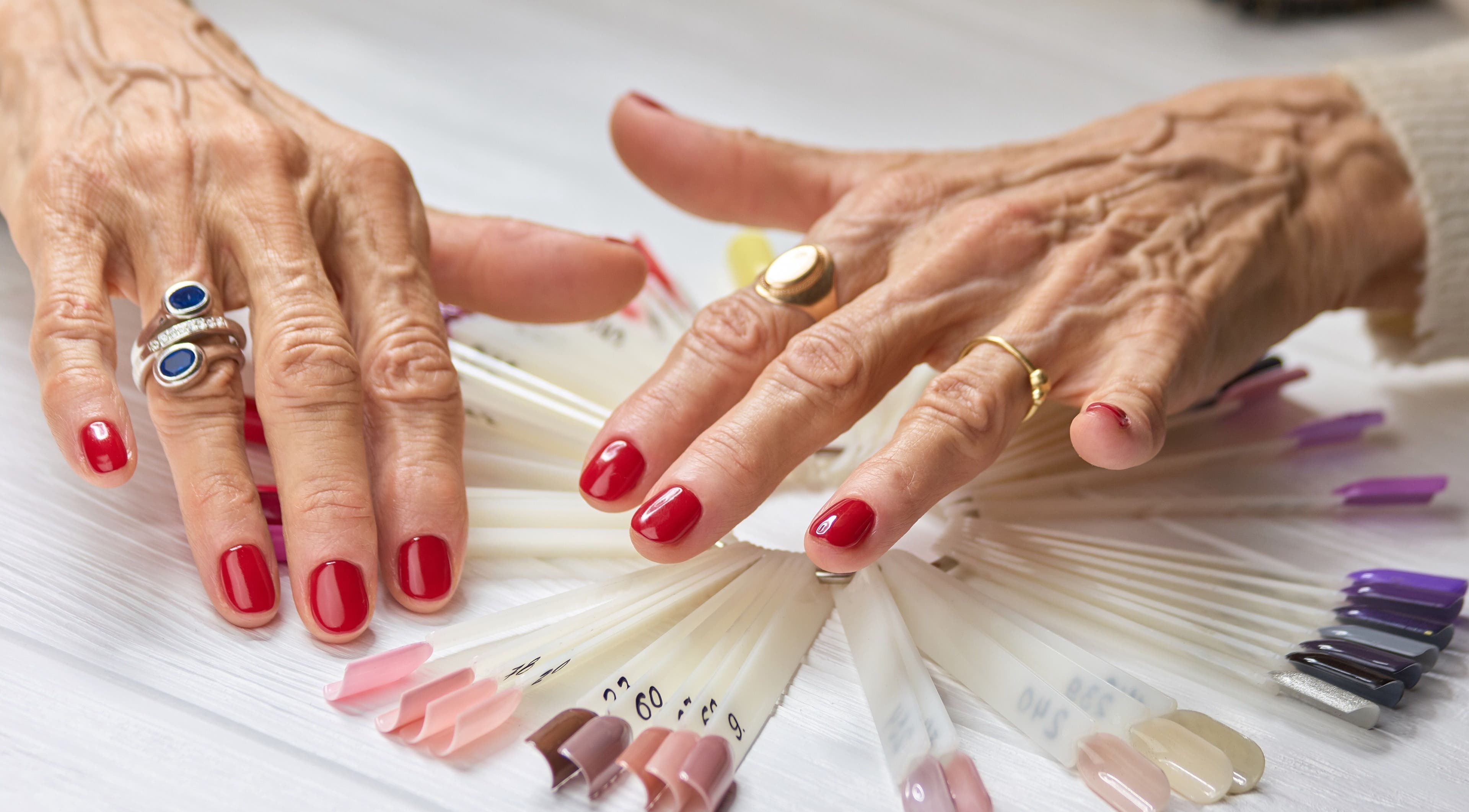 Stylish red nails at Glow On Location - Melva McDonald Lodge, Rooty Hill, New South Wales, AU.