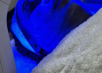 Soothing blue light facial treatment at Pampering Haven Beauty Esthetics in San Juan, San Juan-laventille Regional Corporation, TT.