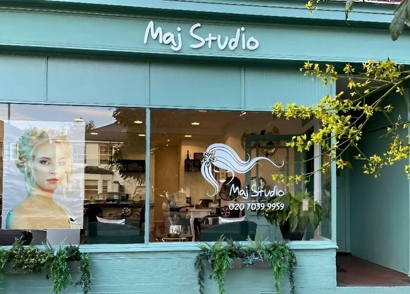 Front view of MAJ STUDIO hair and beauty salon located in Twickenham, England, GB.