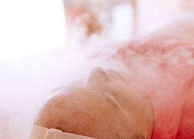 Relaxing facial steam treatment at Bloom Esthetics, Alabaster, Alabama, US.