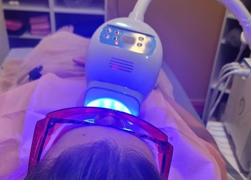 Advanced LED facial treatment at Diana Loleta - The Spa at Coverley, Bridgetown, Christ Church, BB.