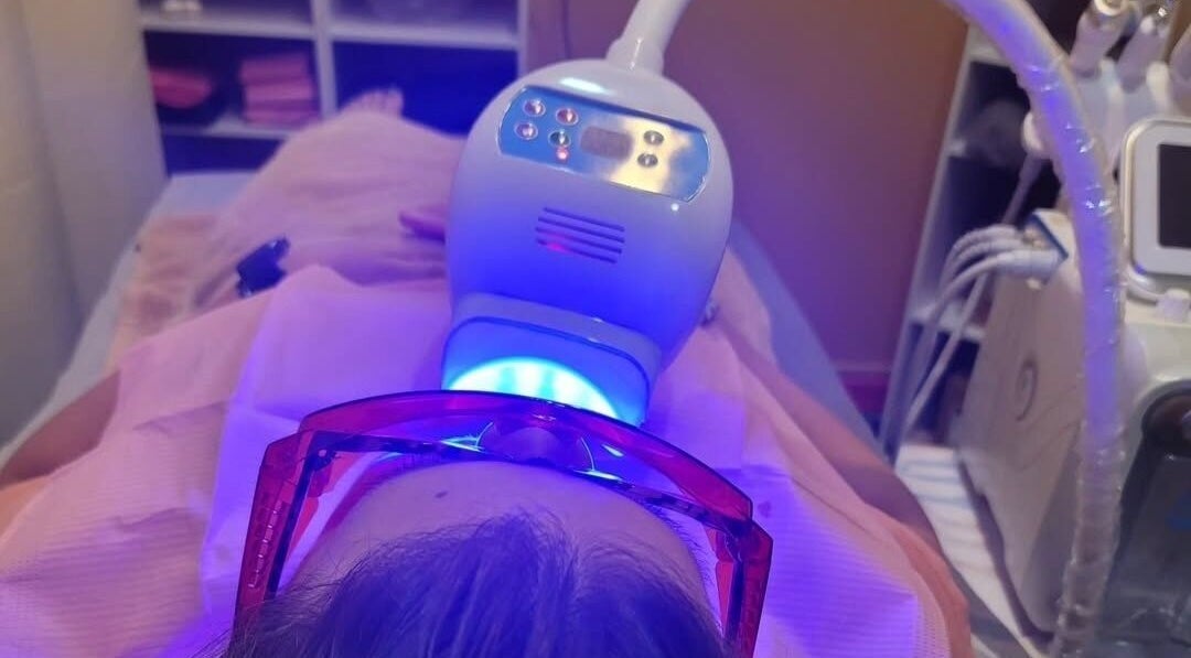 Advanced LED facial treatment at Diana Loleta - The Spa at Coverley, Bridgetown, Christ Church, BB.