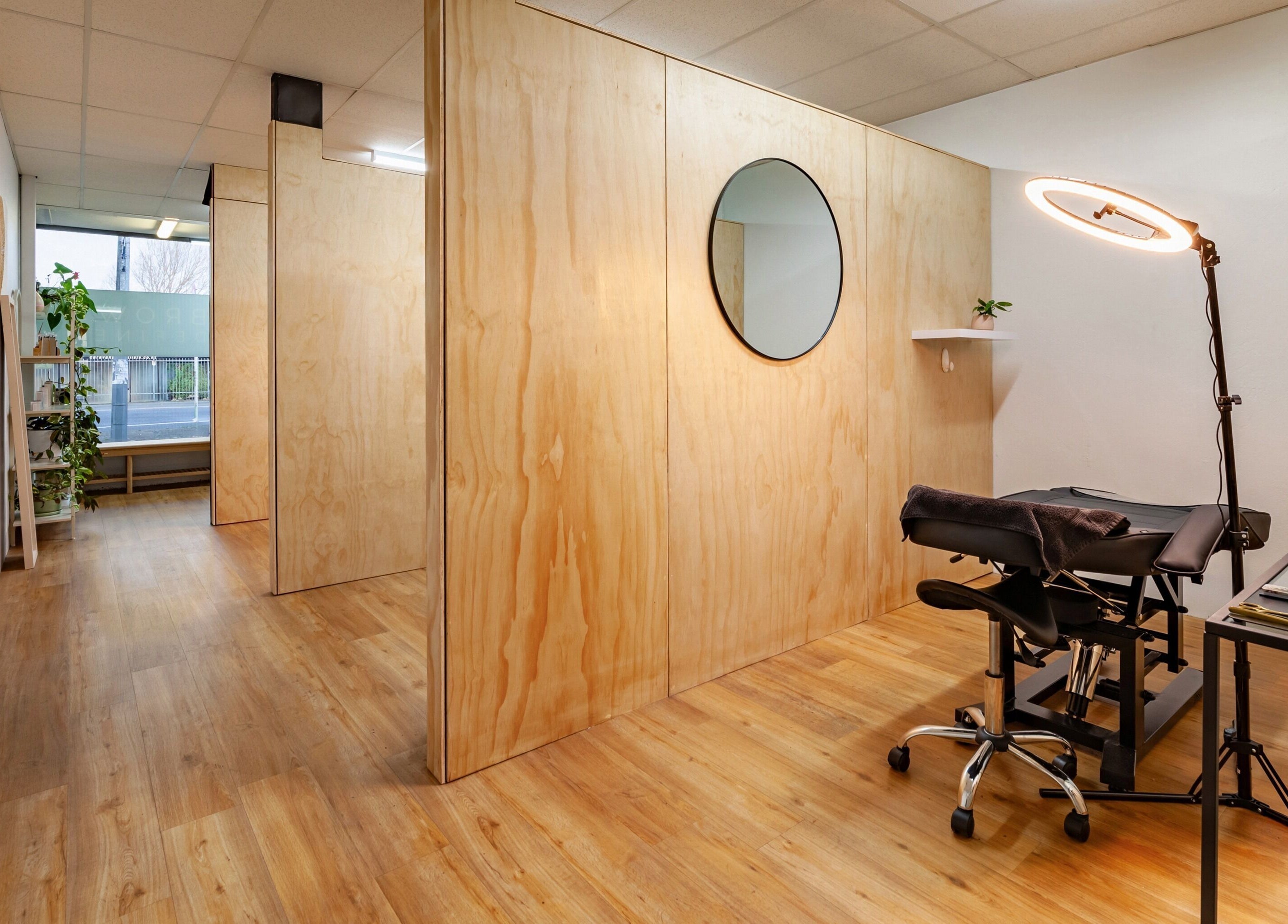 Welcoming interior of Brows Defined in Christchurch, Waitaha, NZ showcasing a peaceful and professional studio.