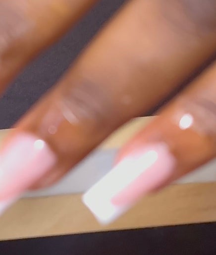 Close-up of elegant gel nails at ClawedByVR in Aalst, Vlaanderen, BE.