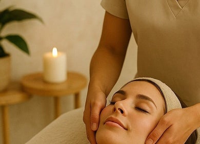Relaxing facial massage at The Celine Spa, Swanley, England, GB with calming atmosphere.