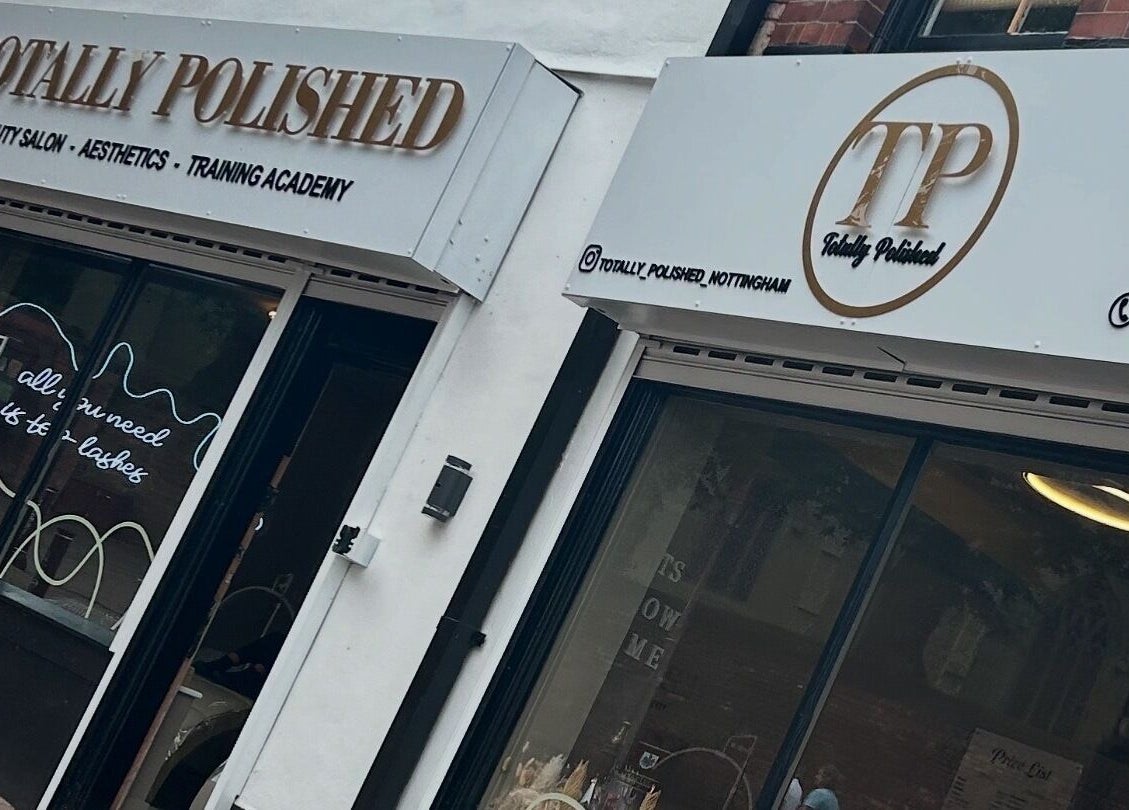 Facade of Petal Beauty by Lydia @ Totally Polished Ilkeston, Ilkeston, England, GB featuring stylish signage.