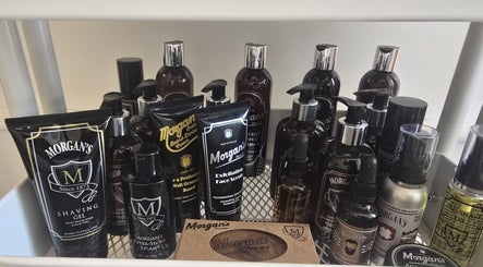 Premium grooming products at THE SANDBANKS BARBER COMPANY in Poole, England, GB.