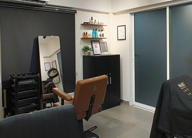 Modern salon corner at Sculpt Studio, Kuala Lumpur, Wilayah Persekutuan Kuala Lumpur, MY featuring cozy seating.