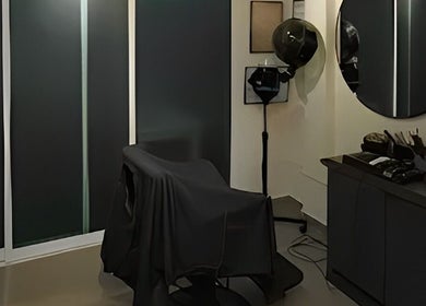 Elegant styling chair and mirror setup at Sculpt Studio, Kuala Lumpur, Wilayah Persekutuan Kuala Lumpur, MY.