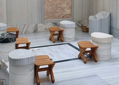 Luxurious marble spa interior at Rox Travels, Nevşehir, Nevşehir, TR.