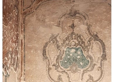 Detailed wall art at Rox Travels in Nevşehir, Nevşehir, TR, showcasing intricate and historic design.