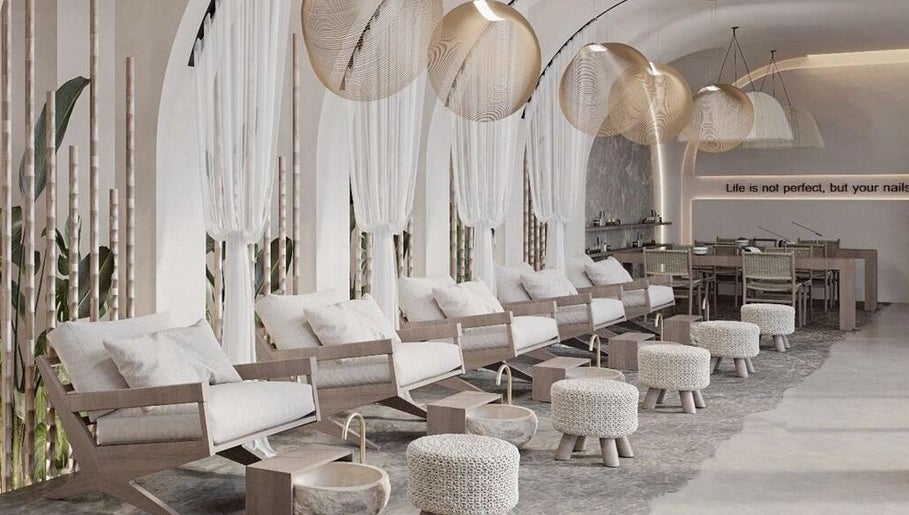 Chic interior at Petanu Salon, Al Malqa', Al Qassim Province, SA, offering elegant and relaxing beauty services.