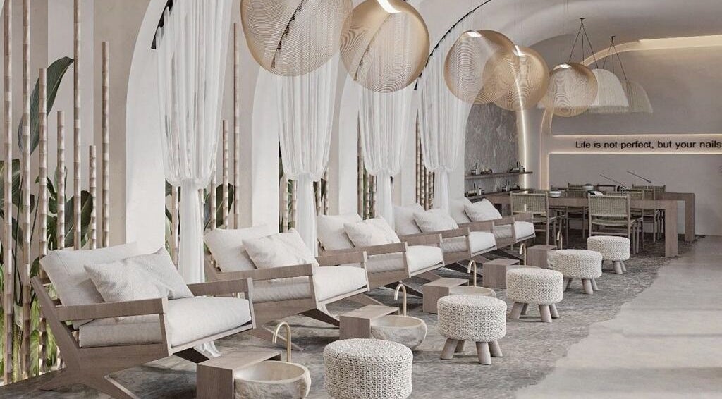 Chic interior at Petanu Salon, Al Malqa', Al Qassim Province, SA, offering elegant and relaxing beauty services.