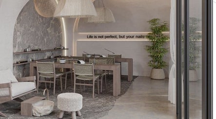 Petanu Salon's cozy nail area with stylish decor in Al Malqa', Al Qassim Province, SA