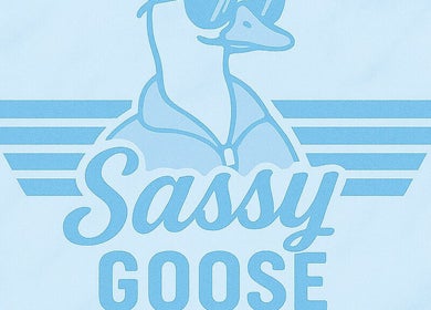 SassyGoose logo with a stylish goose in Bloemfontein, Free State, ZA, embodying chic wellness vibes.