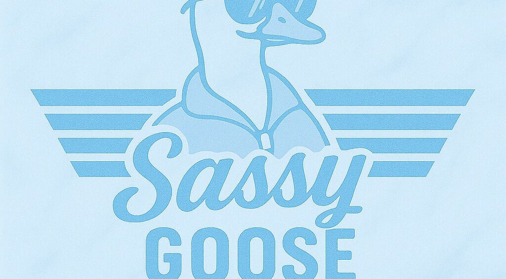 SassyGoose logo with a stylish goose in Bloemfontein, Free State, ZA, embodying chic wellness vibes.