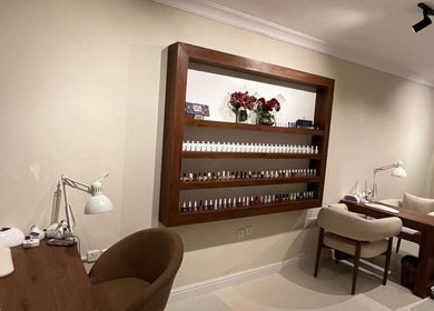 The Really Spa's chic nail area in Riyadh, Riyadh Province, SA, featuring elegant nail polish displays.