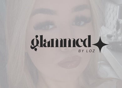 Logo of Glammed By Loz beauty salon in Ellesmere Port, England, featuring elegant design elements.