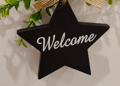 Welcome star sign at Massage by Laura, Runaway Bay, Queensland, AU.