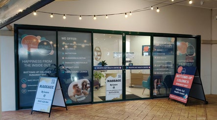 Entrance of Massage by Laura, Runaway Bay, Queensland, AU; features wellness services and a welcoming interior.