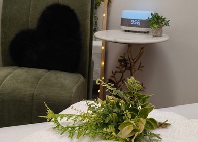 Cozy spa setup at Massage by Laura, Runaway Bay, Queensland, AU featuring greenery and soft decor.