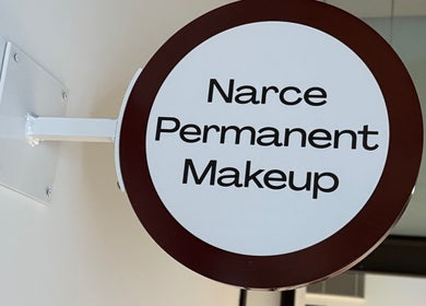 Narce Permanent Makeup sign at West End, Queensland, AU, showcasing beauty services.