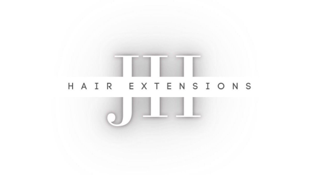 JH HAIR EXTENSIONS logo on a sleek background in Melbourne, Victoria, AU.