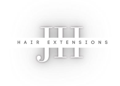 JH HAIR EXTENSIONS logo on a sleek background in Melbourne, Victoria, AU.