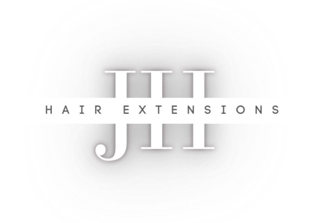 JH HAIR EXTENSIONS logo on a sleek background in Melbourne, Victoria, AU.