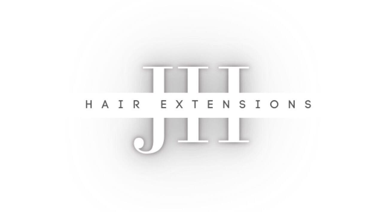 JH HAIR EXTENSIONS logo on a sleek background in Melbourne, Victoria, AU.