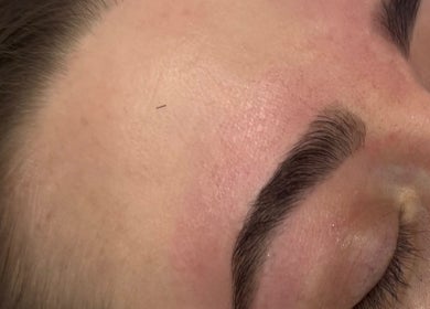 Close-up of a well-groomed eyebrow at Esel Beauty, Enfield, England, GB, showcasing expert beauty services.