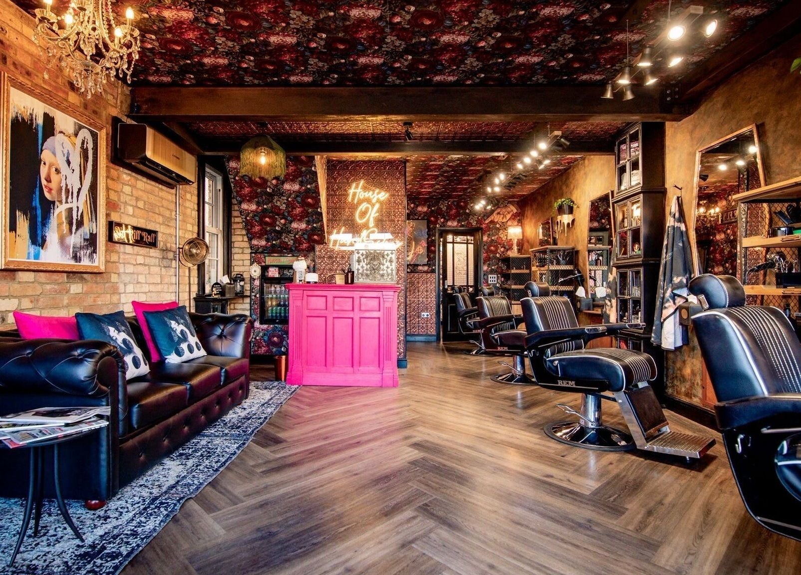 Luxurious interior of J wavey, Kempston, England, GB, featuring chic seating and stylish decor.