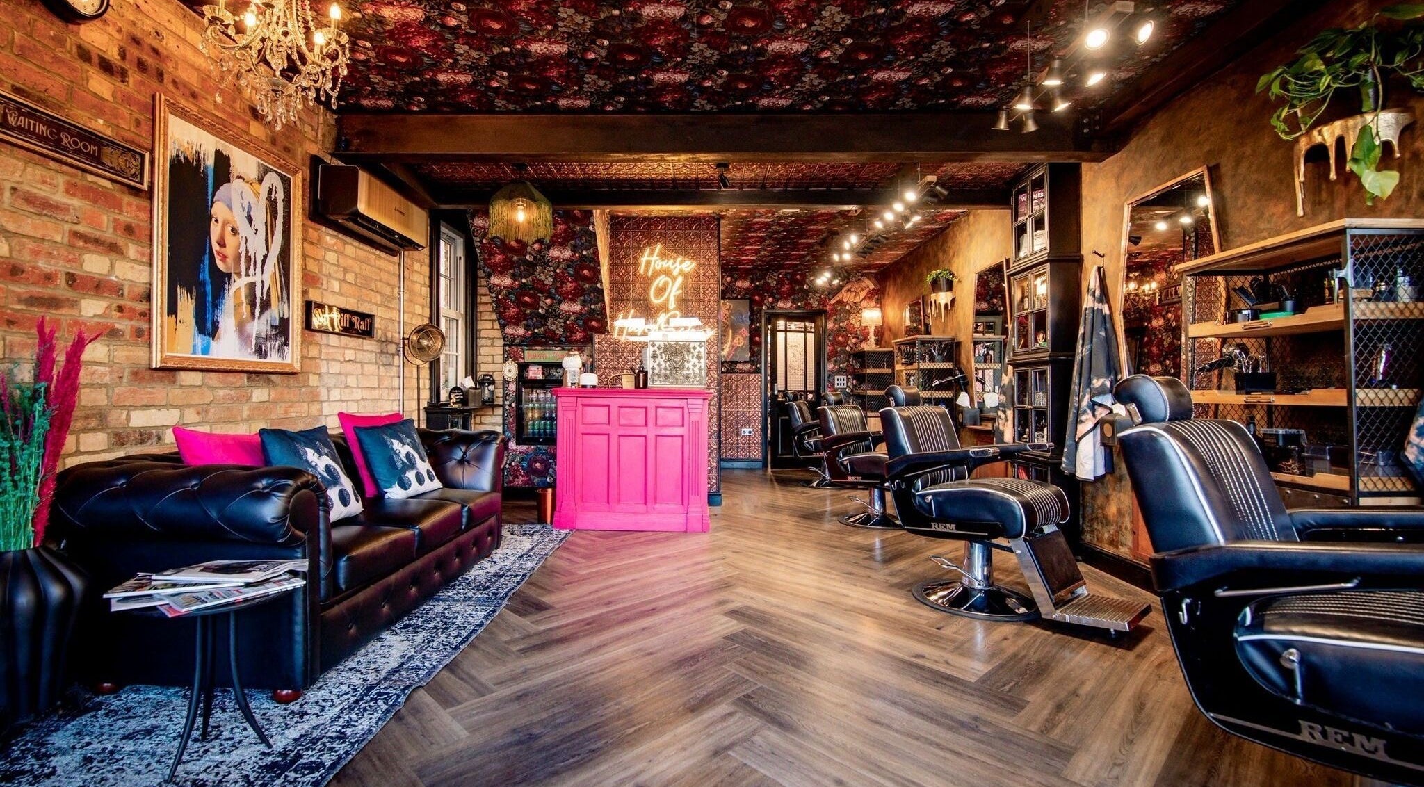 Luxurious interior of J wavey, Kempston, England, GB, featuring chic seating and stylish decor.