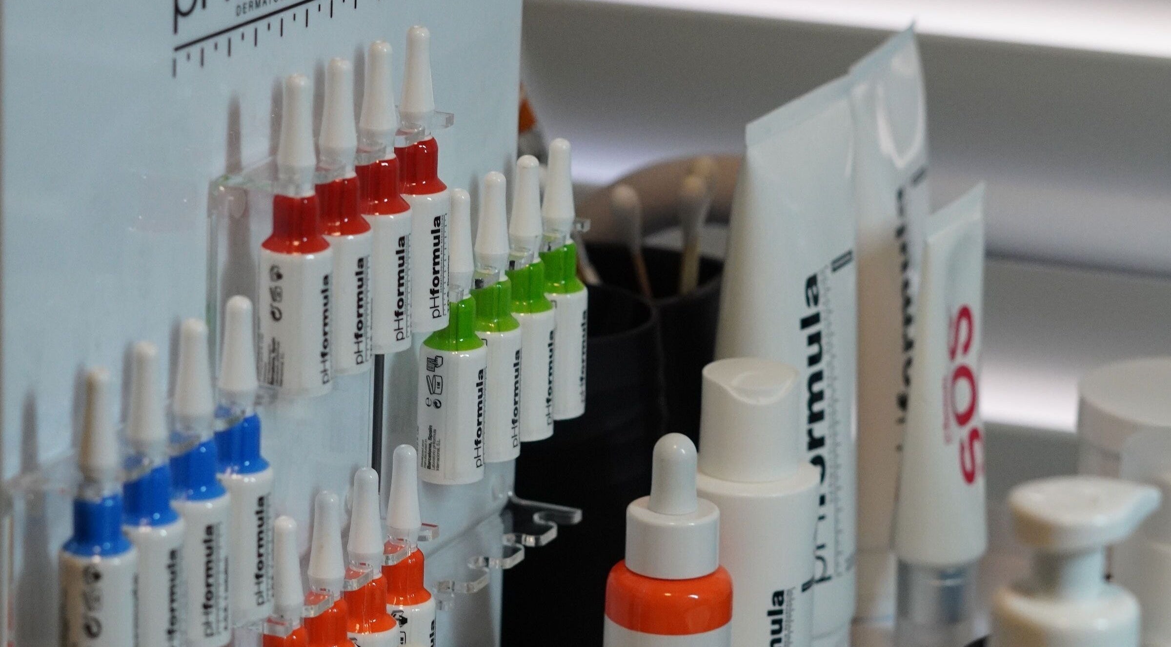 Diverse skincare products at Full Circle Aesthetics, Pretoria, Gauteng, ZA.