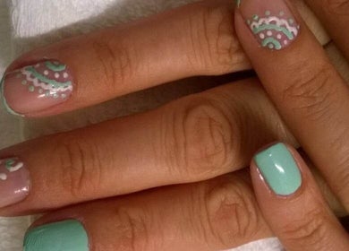 Elegant mint nail art at Health And Beauty At Your Door, Easingwold, England, GB. Perfect for a stylish look.
