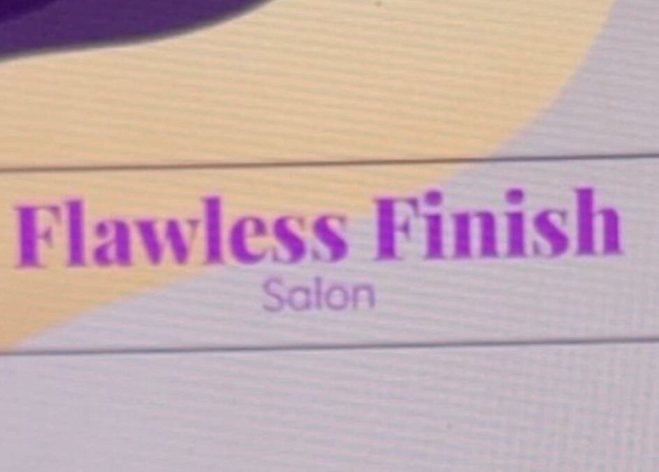 Flawless Finish Salon signboard in Otisville, New York, US with elegant design.