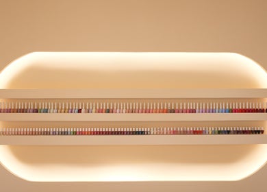 Vibrant nail polish display at Reed Women Beauty And Fitness Center, Abu Dhabi, Abu Dhabi, AE.